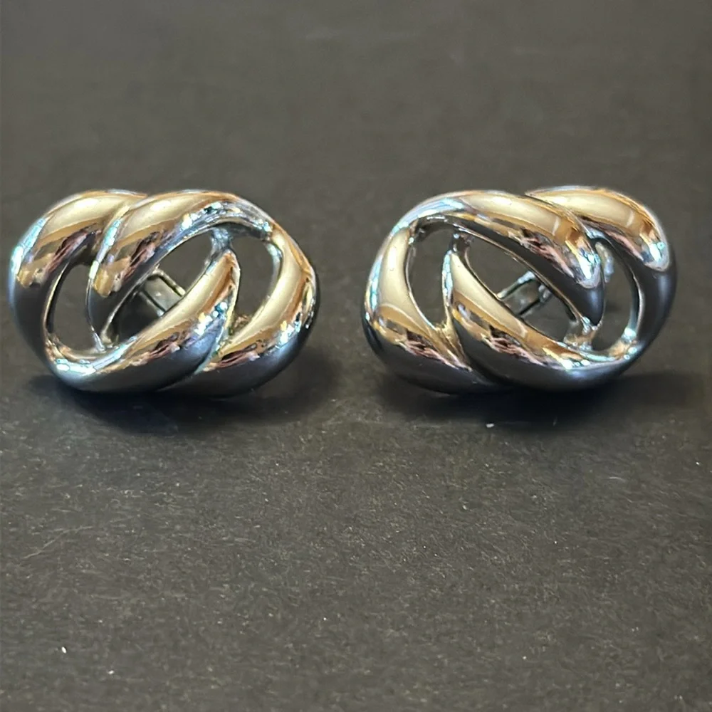 Napier Screw Back Silver-Tone Clip On Earrings
